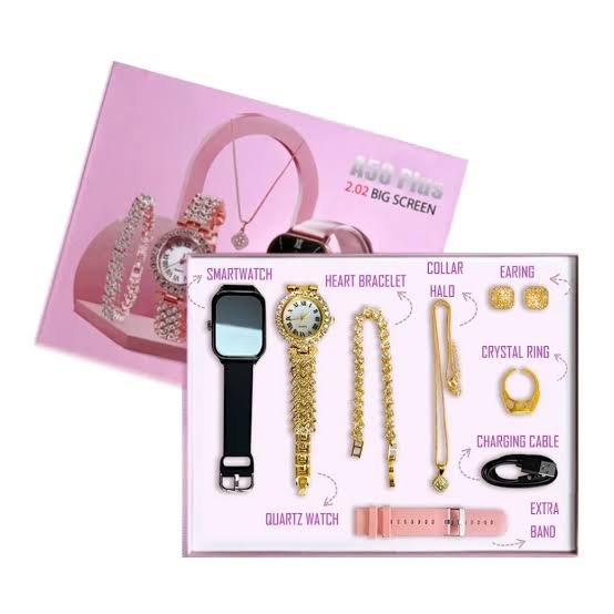 A58 Plus Smart Watch Gift Sets 6 IN 1