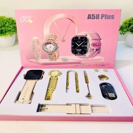 A58 Plus Smart Watch Gift Sets 6 IN 1